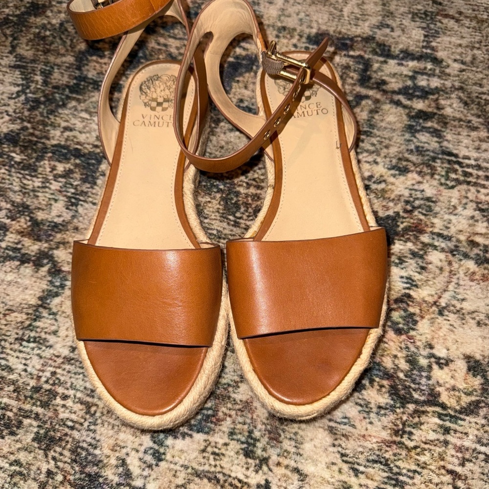Vince Camuto Women's Brown Leather Sandals